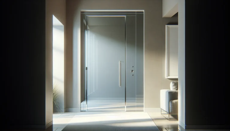 porta de vidro para sala de entrada