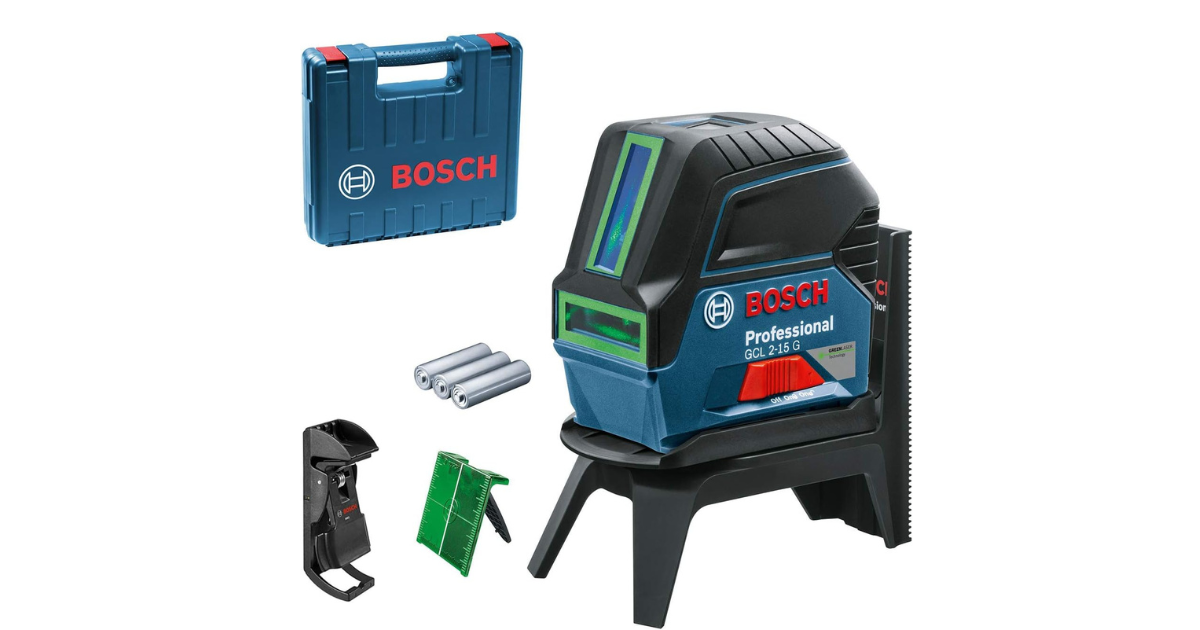 Nível Laser verde Bosch GCL 2-15 G 15m com pontos de prumo 
