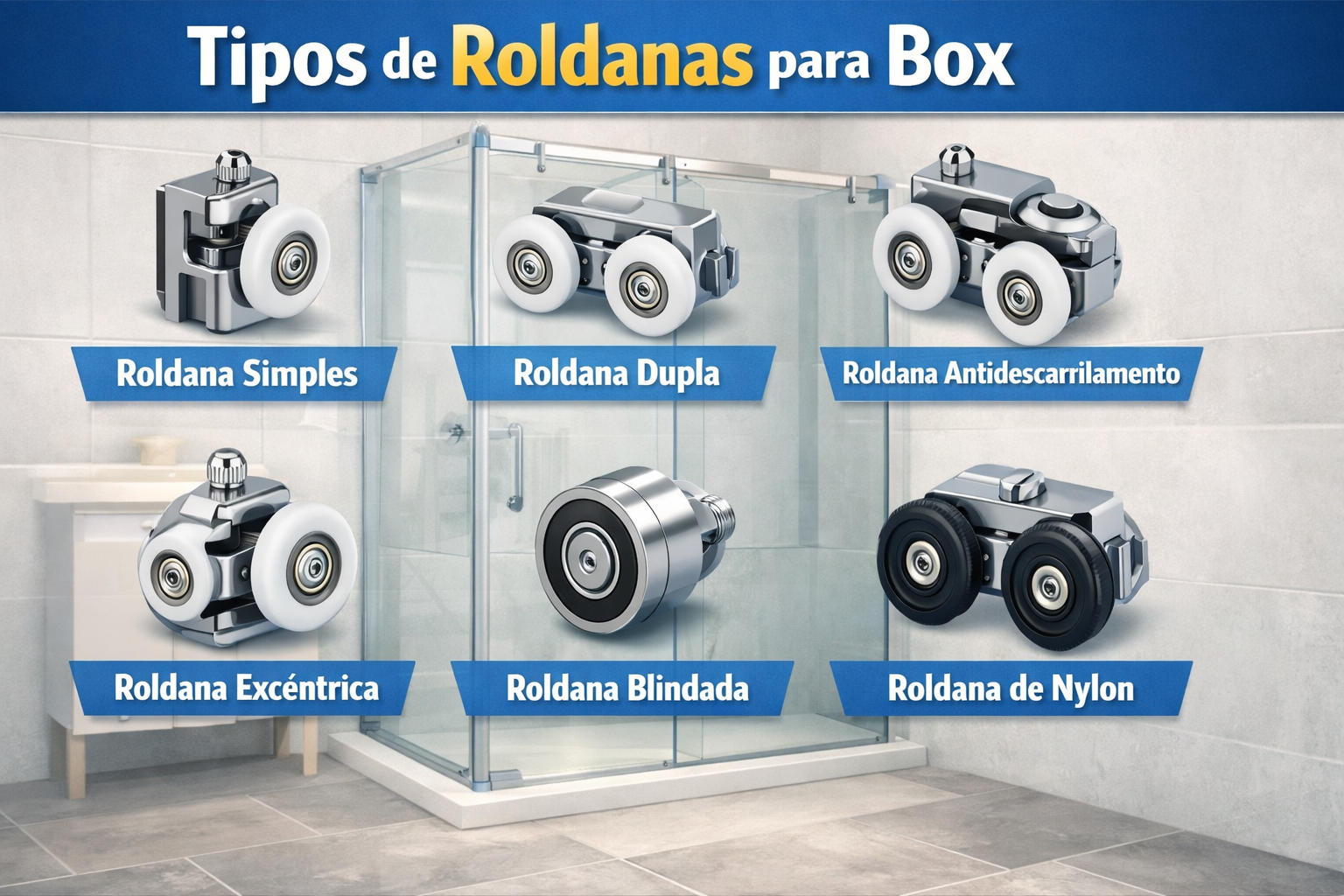Descubra os Melhores Tipos de Roldanas para Box Como Escolher a Ideal para Seu Projeto!